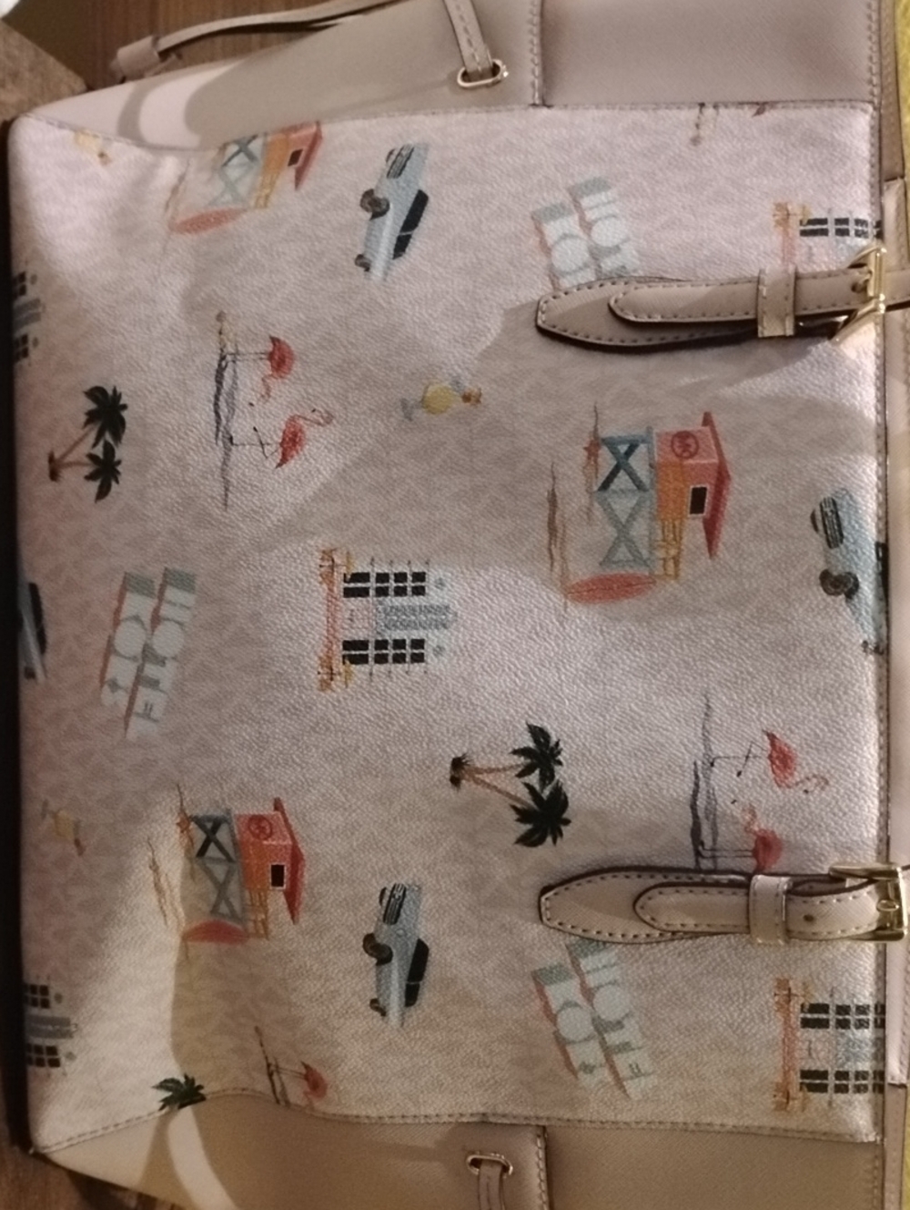 Limited Ed Michael Kors Gilly Large Drawstring Travel Tote light powder blush - Picture 13 of 17
